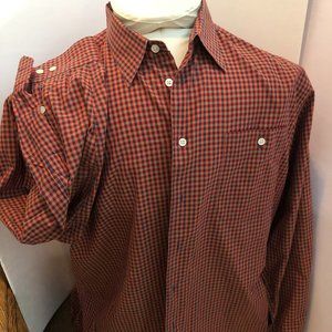 Saks Long Sleeve  Shirt   XL  Red, blue, yellow check